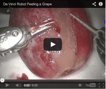 Da Vinci Robot Peeling a Grape — Video Highlight