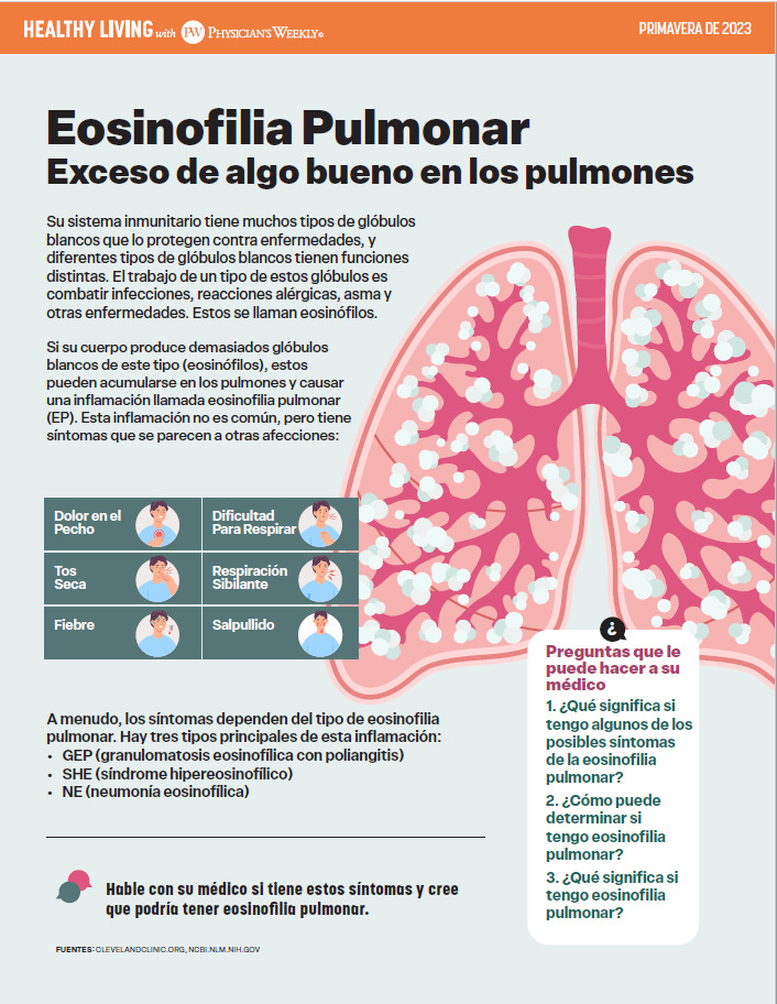Una Vida Saludable Con Eosinofilia Pulmonar (Healthy Living With Pulmonary Eosinophilia – Spring 2023)