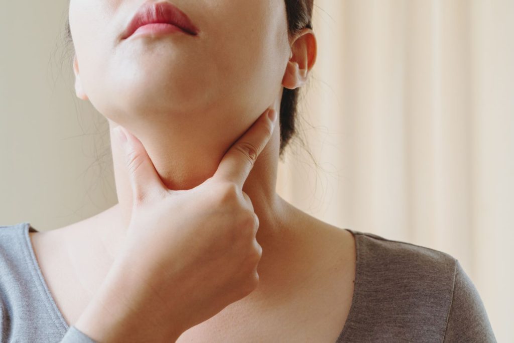 Women thyroid gland test Endocrinology, hormones sore throat lymph nodes lymphoma