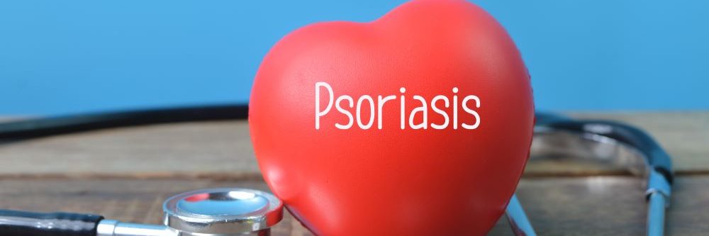 psoriasis spelled on heart with stethoscope, dermatology, photo