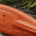 Orange kayak capsized on river medical fiction humphrey archer photo