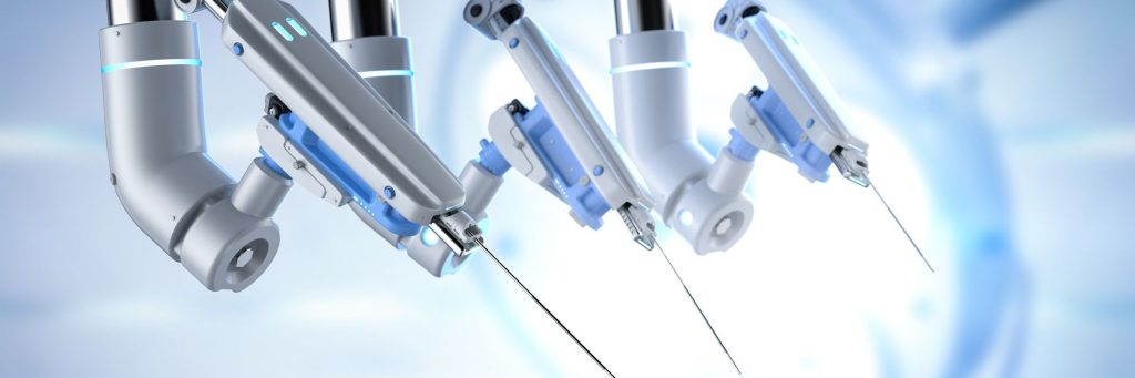3d rendering robotic assisted surgery machine with surgery lights