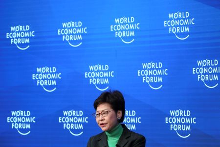 Lam courts Davos elite with dim sum, as Hong Kong scrambles to contain virus