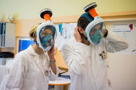European researchers retrofit snorkel masks for coronavirus fight