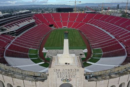 The Los Angeles Coliseum sports arena is seen empty as | Physician's Weekly