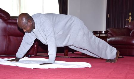 Ugandan leader, who once belted out a rap, releases workout video