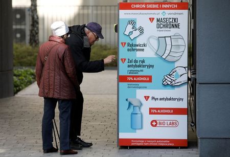 Vending machines selling face masks appear on Warsaw streets